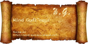 Wind Gyöngyi névjegykártya