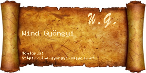 Wind Gyöngyi névjegykártya