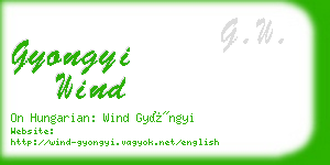 gyongyi wind business card